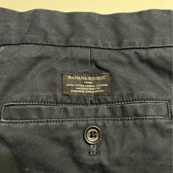 Banana Republic Gavin Chinos Men's 36 x 34 Navy Casual Pants - Picture 5 of 6